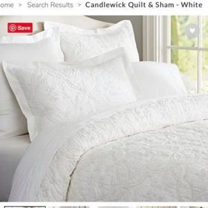 Pottery Barn Queen Bedding - Candlewick Quilt